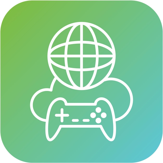 Diseño vectorial Estilo de icono de juego en línea