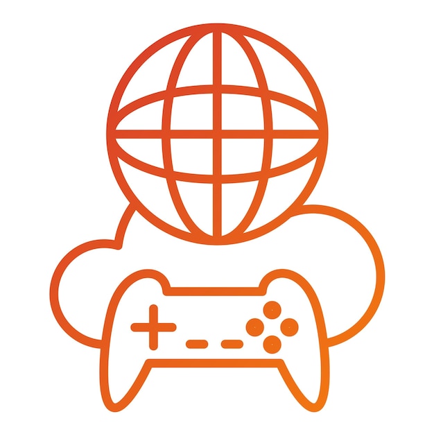 Diseño vectorial Estilo de icono de juego en línea