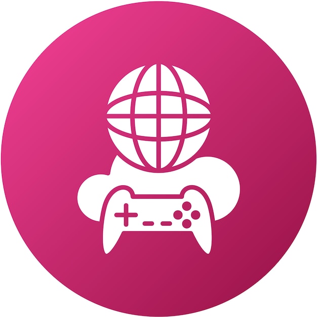 Diseño vectorial Estilo de icono de juego en línea
