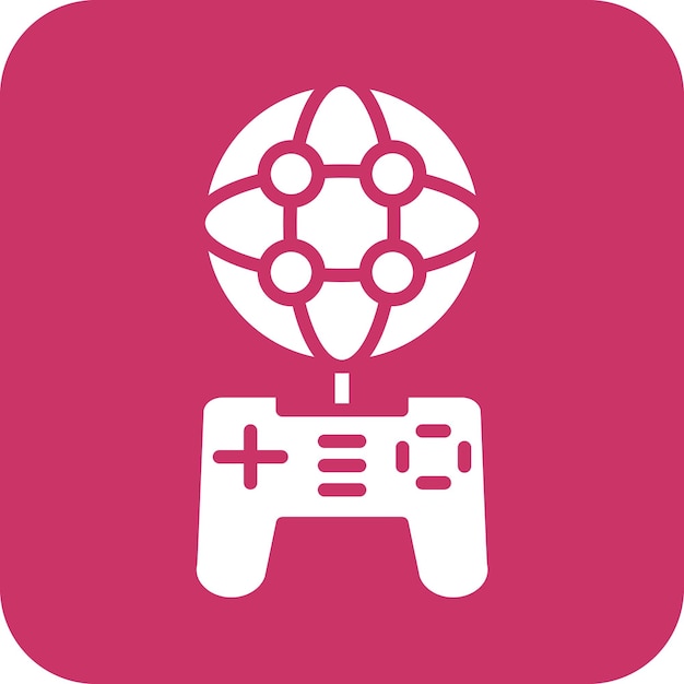 Diseño vectorial de estilo de icono de juegos en línea