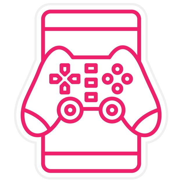 Diseño vectorial Estilo de icono de juegos móviles