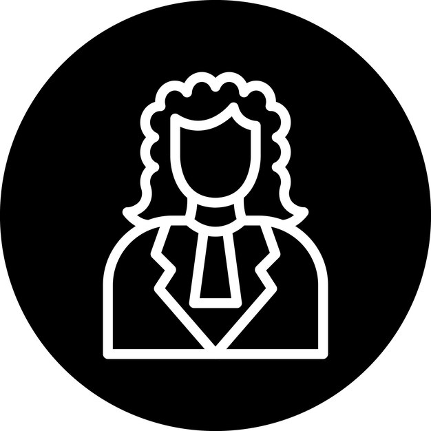 Diseño vectorial Estilo del ícono del juez