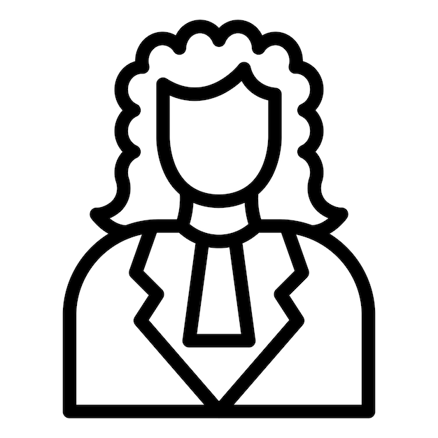 Diseño vectorial Estilo del ícono del juez