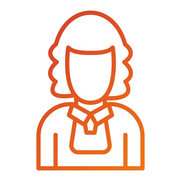 Diseño vectorial Estilo del ícono del juez
