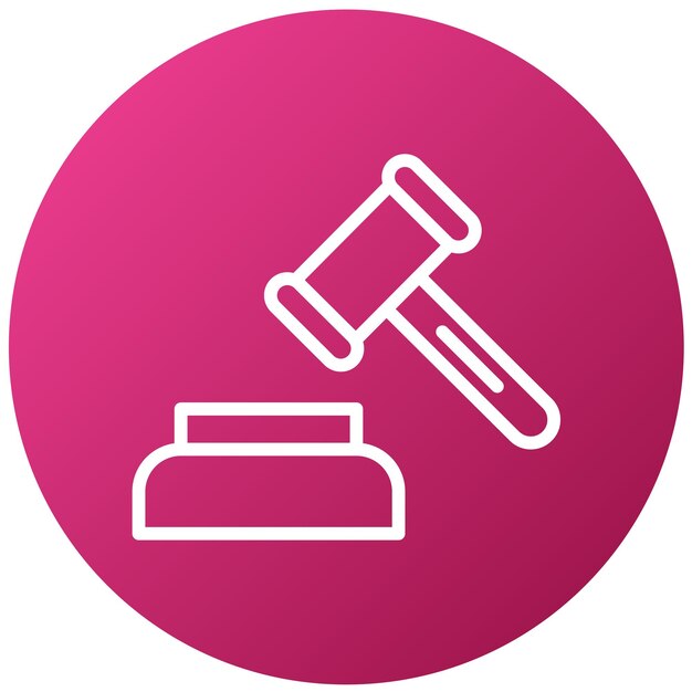 Diseño vectorial Estilo del ícono del juez