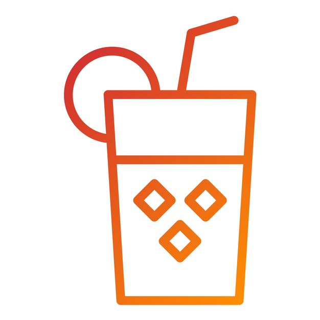 Diseño vectorial Estilo de icono de jugo fresco