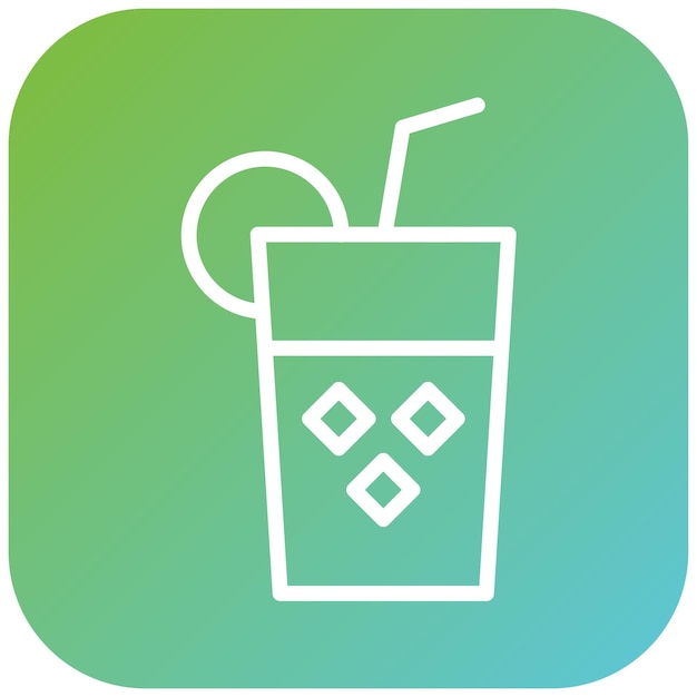 Diseño vectorial Estilo de icono de jugo fresco