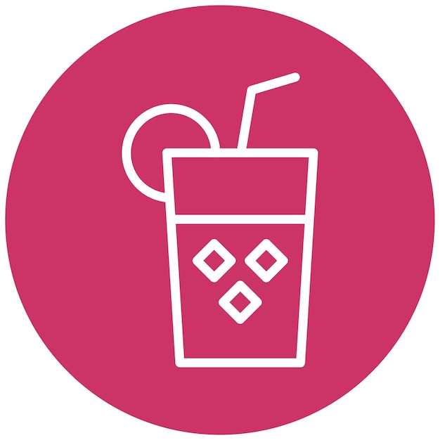 Diseño vectorial Estilo de icono de jugo fresco