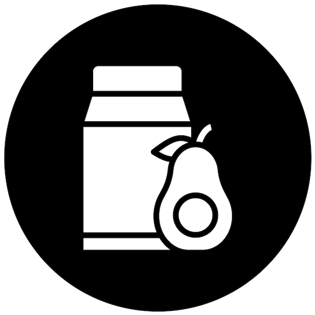 Diseño vectorial de estilo de icono de jugo de frutas