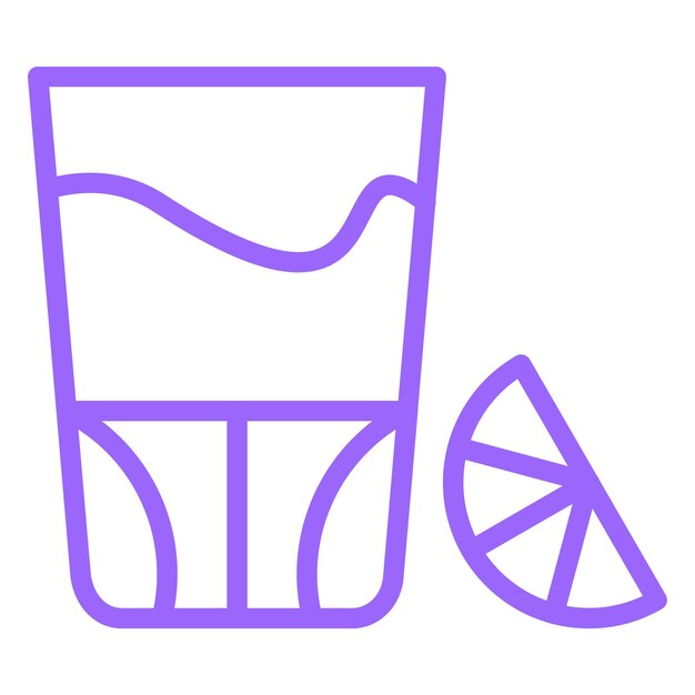 Diseño vectorial de estilo de icono de jugo de naranja