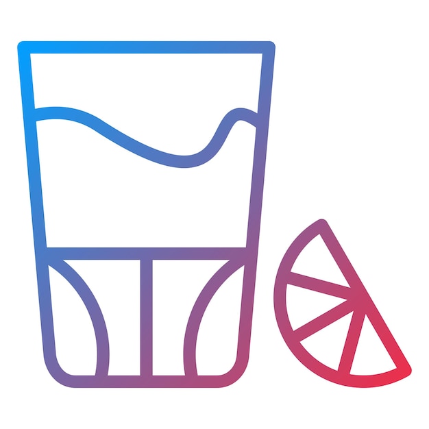 Diseño vectorial de estilo de icono de jugo de naranja