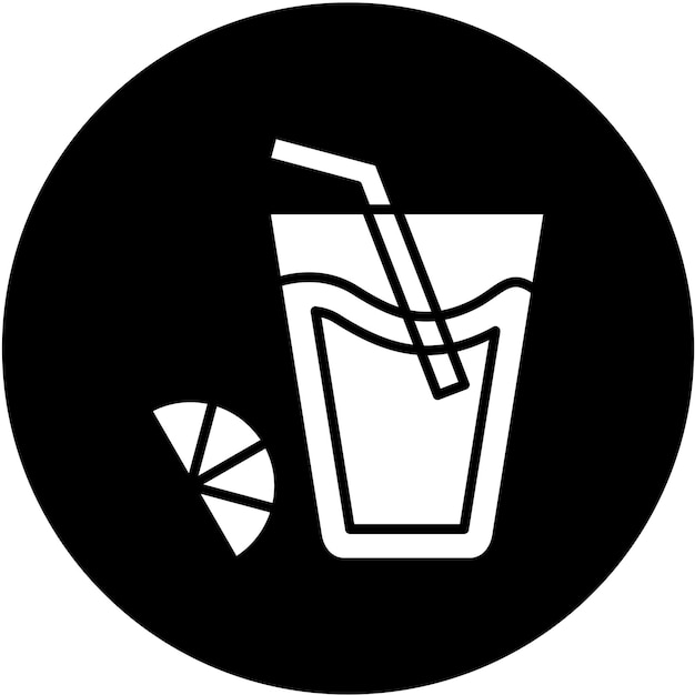 Diseño vectorial de estilo de icono de jugo de naranja