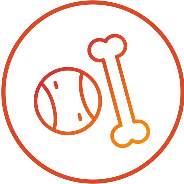 Diseño vectorial Estilo de icono de juguete para perros