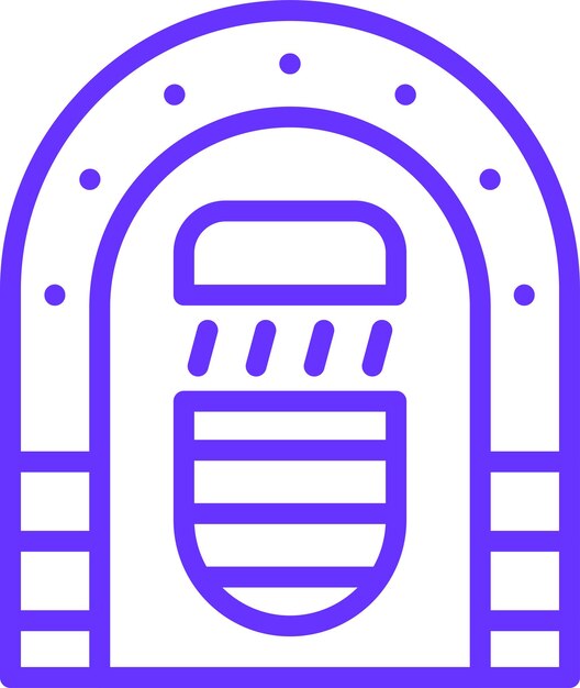 Diseño vectorial de estilo de icono de jukebox