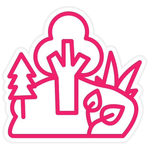Diseño vectorial Estilo de icono de la jungla