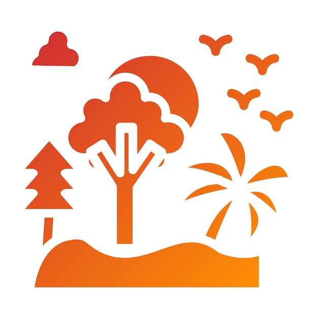 Diseño vectorial Estilo de icono de la jungla