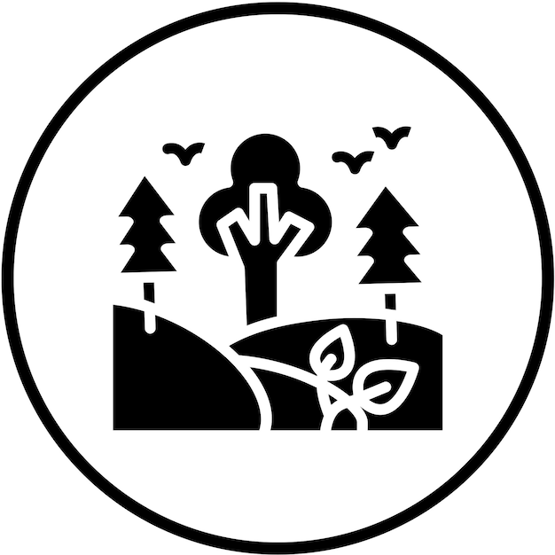 Diseño vectorial Estilo de icono de la jungla