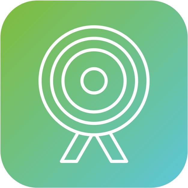 Diseño vectorial Estilo de icono de la junta de tiro con arco