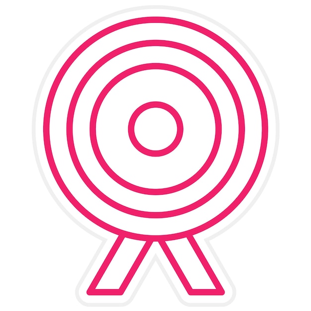 Diseño vectorial Estilo de icono de la junta de tiro con arco