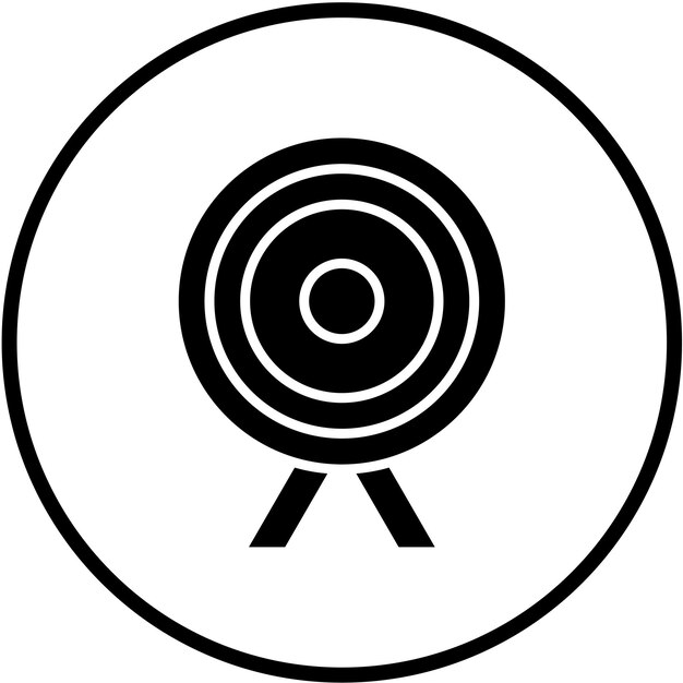 Diseño vectorial Estilo de icono de la junta de tiro con arco