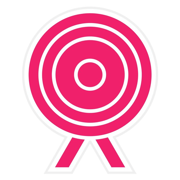 Diseño vectorial Estilo de icono de la junta de tiro con arco
