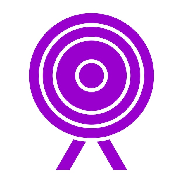 Diseño vectorial Estilo de icono de la junta de tiro con arco