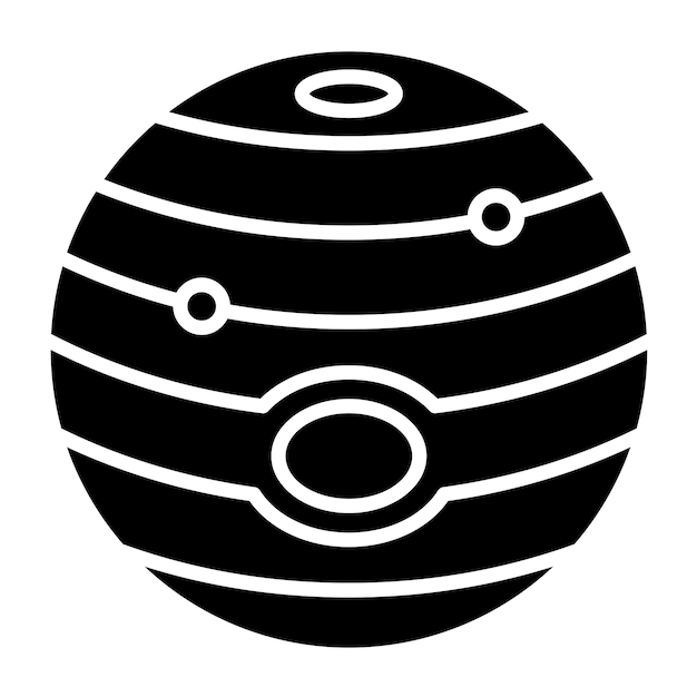 Diseño vectorial del estilo del icono de Júpiter