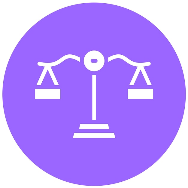 Diseño vectorial Estilo del icono de justicia