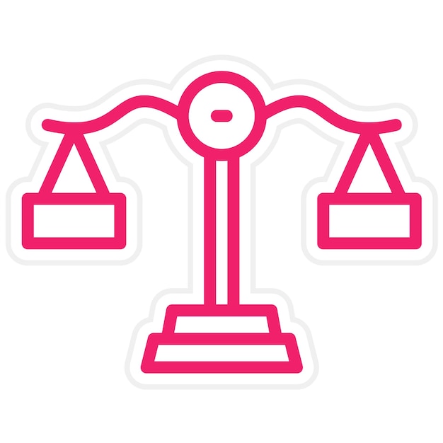 Diseño vectorial Estilo del icono de justicia