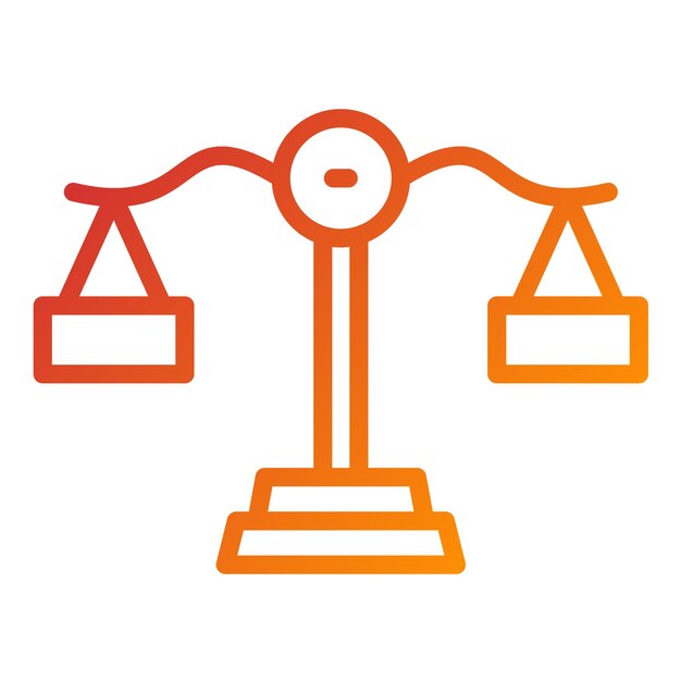 Diseño vectorial Estilo del icono de justicia