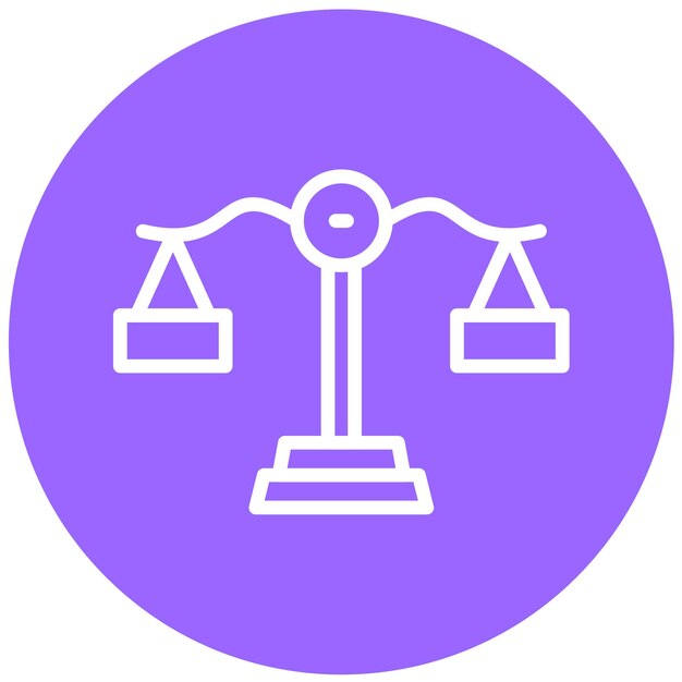 Diseño vectorial Estilo del icono de justicia