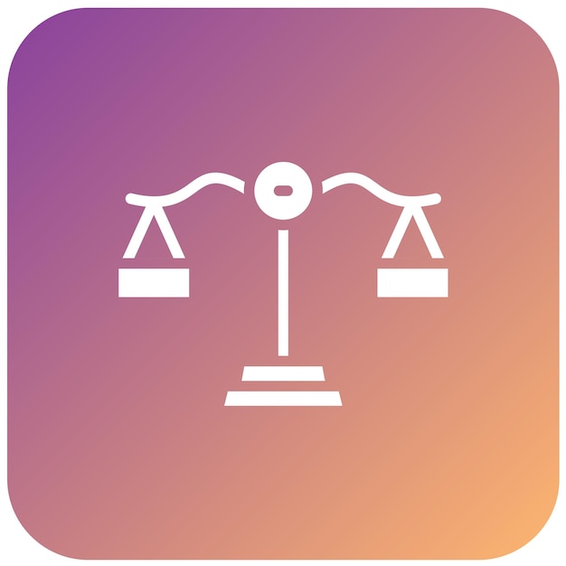 Diseño vectorial Estilo del icono de justicia