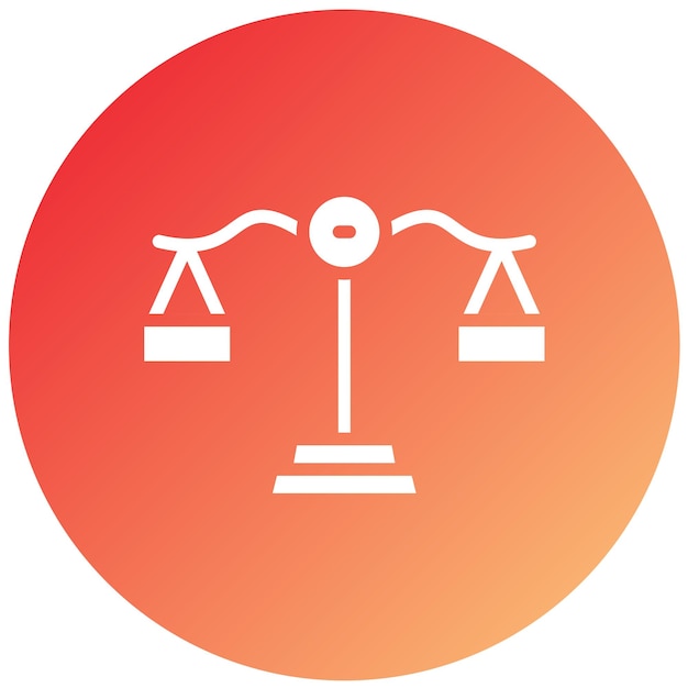 Diseño vectorial Estilo del icono de justicia
