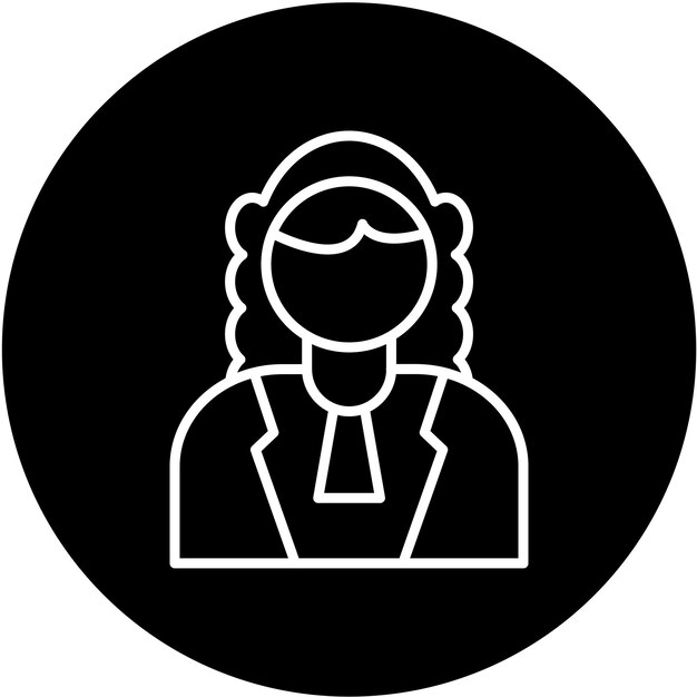 Diseño vectorial Estilo del icono de justicia