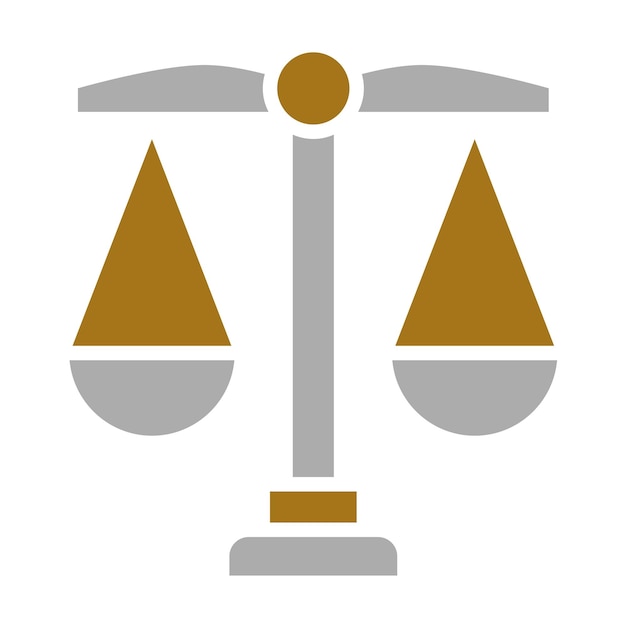Diseño vectorial Estilo del icono de justicia