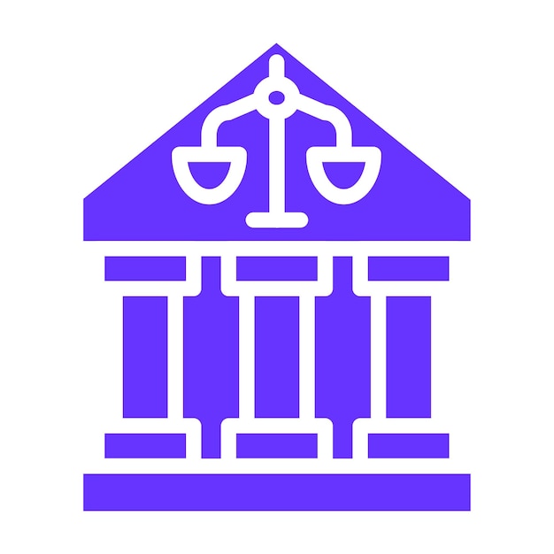 Diseño vectorial Estilo del icono de justicia