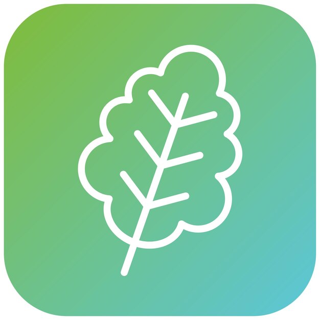Diseño vectorial de estilo de icono de kale