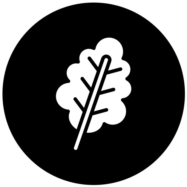 Diseño vectorial de estilo de icono de kale