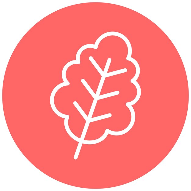 Diseño vectorial de estilo de icono de kale