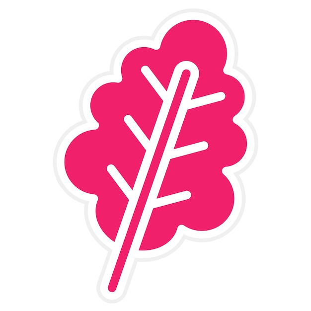 Diseño vectorial de estilo de icono de kale