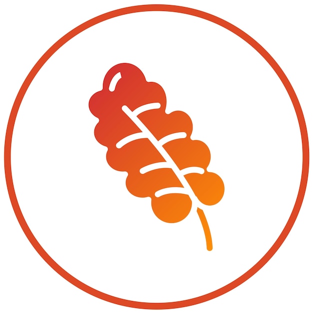 Diseño vectorial de estilo de icono de kale