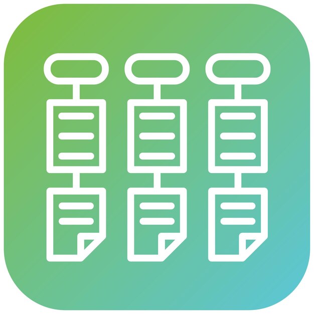 Diseño vectorial Estilo de icono Kanban