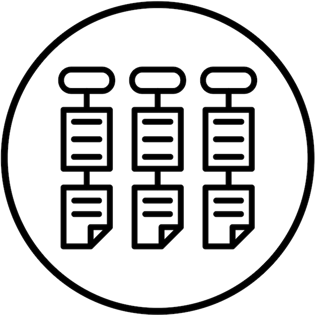 Diseño vectorial Estilo de icono Kanban