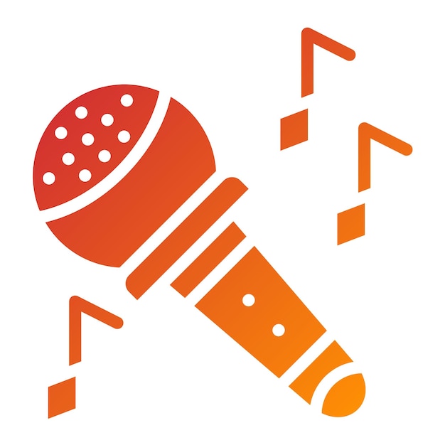 Diseño vectorial de estilo de icono de karaoke