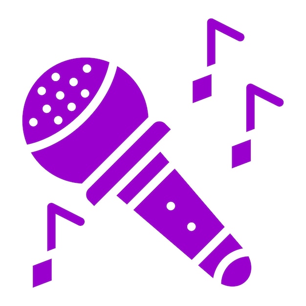 Diseño vectorial de estilo de icono de karaoke