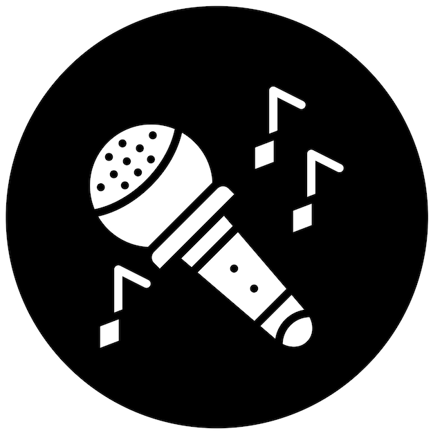 Diseño vectorial de estilo de icono de karaoke