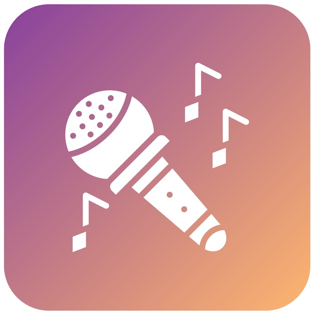 Diseño vectorial de estilo de icono de karaoke