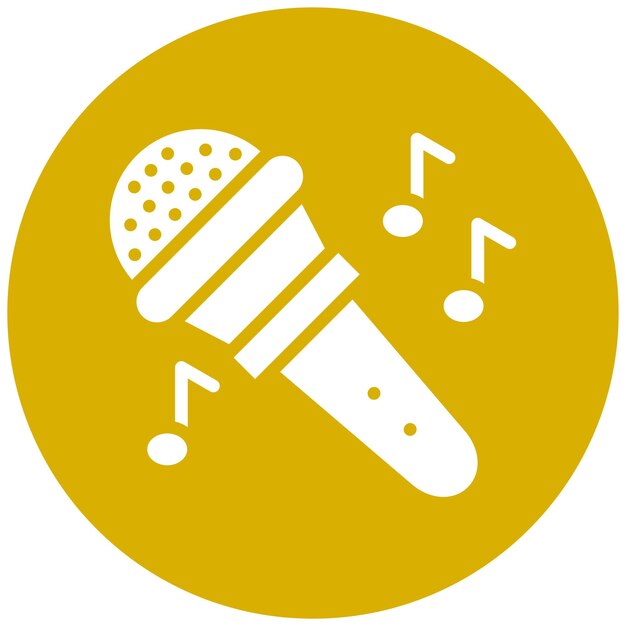 Diseño vectorial de estilo de icono de karaoke