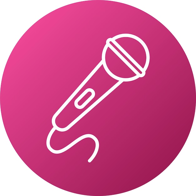Diseño vectorial de estilo de icono de karaoke