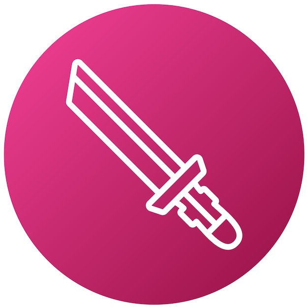 Diseño vectorial Estilo del icono de Katana
